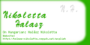 nikoletta halasz business card
