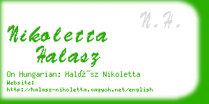 nikoletta halasz business card